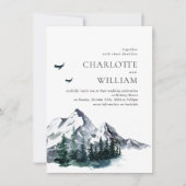 Elegant Mountains Forest Weduwall in one Kaart (Voorkant)