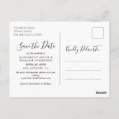 Elegant Mountains Save the Date Briefkaart (Achterkant)