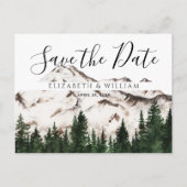 Elegant Mountains Save the Date Briefkaart (Voorkant)