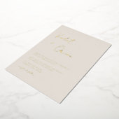 Elegant Mountains Weddenschap Gold Folie Uitnodiging (Gedraaid)