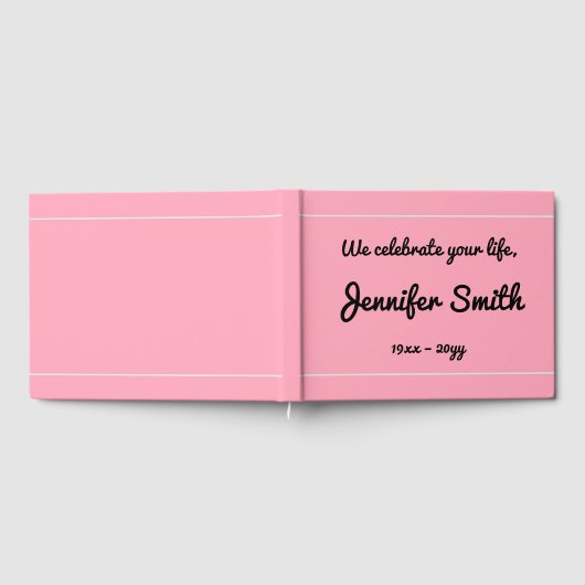 Elegant & Mournful Funeral Guestbook Gastenboek (Volledig)