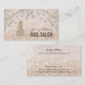 Elegant mousserend goud glittery druppels visitekaartje (Voorkant / Achterkant)