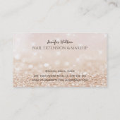 Elegant mousserend goud glittery druppels visitekaartje (Achterkant)