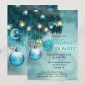 Elegant mousserend licht kerstfeest kaart (Voorkant / Achterkant)