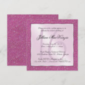Elegant mousserend roze zoet 16 Glitter Invite Kaart (Voorkant / Achterkant)