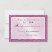 Elegant mousserend roze zoet 16 Glitter RSVP Kaartje (Voorkant)