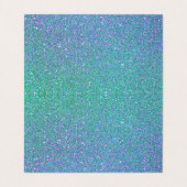 Elegant mousserende babyblauwe glitter visitekaartje (Binnenkant ongevouwen)
