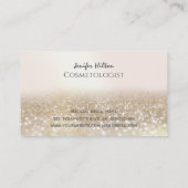 Elegant mousserende glitterie zweetjes make-up visitekaartje (Achterkant)