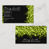Elegant mousserende lichten liime Green Visitekaartje (Voorkant / Achterkant)