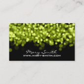 Elegant mousserende lichten liime Green Visitekaartje (Achterkant)