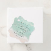Elegant mousserende oceaanliefde bedankt strandbru bedankjes labels (In situ)