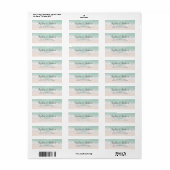 Elegant mousserende oceaanstrand Return Address Etiket (Full Sheet)