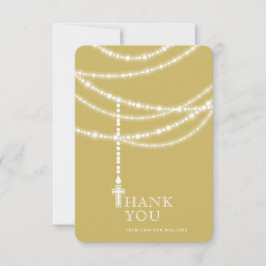 Elegant mousserende Rosary Beads en Cross Religies Kaart