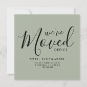 elegant moved office business announcement aankondiging (Voorkant)