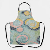 Elegant mozaïek tegel ontwerp met wervelingen en k schort (Voorkant)