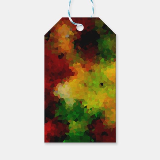 Elegant, mozaïekpatroon, meerkleurig, abstract cadeaulabel (Voorkant)