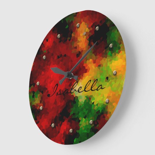 Elegant, mozaïekpatroon, meerkleurig, abstract grote klok (Hoek)