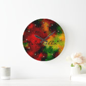 Elegant, mozaïekpatroon, meerkleurig, abstract grote klok (Huis)