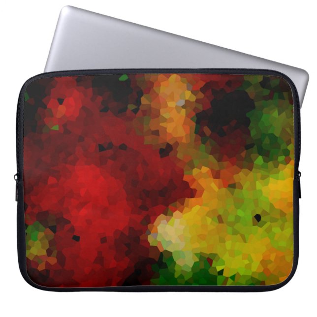 Elegant, mozaïekpatroon, meerkleurig, abstract laptop sleeve (Voorkant)