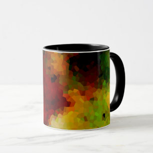 Elegant, mozaïekpatroon, meerkleurig, abstract mok