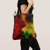 Elegant, mozaïekpatroon, meerkleurig, abstract tote bag (Dichtbij)