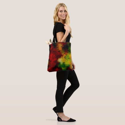 Elegant, mozaïekpatroon, meerkleurig, abstract tote bag (Op model)