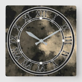 Elegant, mozaïekpatroon, meerkleurig, abstract vierkante klok (Voorkant)