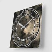 Elegant, mozaïekpatroon, meerkleurig, abstract vierkante klok (Hoek)