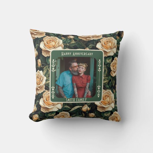Elegant Mr And Mrs 3Th Anniversary Throw Pillow Kussen (Voorkant)