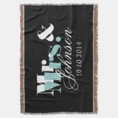 Elegant Mr. en Mrs. gooien deken voor nieuwe poten (Voorkant Verticaal)