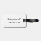 Elegant Mr. en Mrs. Naam Black Wedding Bagagelabel (Achterkant horizontaal)