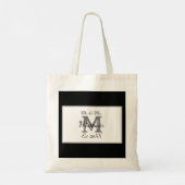 Elegant Mr. en Mrs. Naam Black Wedding Tote Bag (Achterkant)