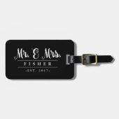 Elegant Mr en Mrs Photo Bagagelabel (Voorkant horizontaal)