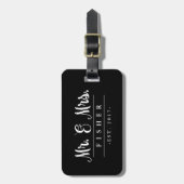 Elegant Mr en Mrs Photo Bagagelabel (Voorkant verticaal)