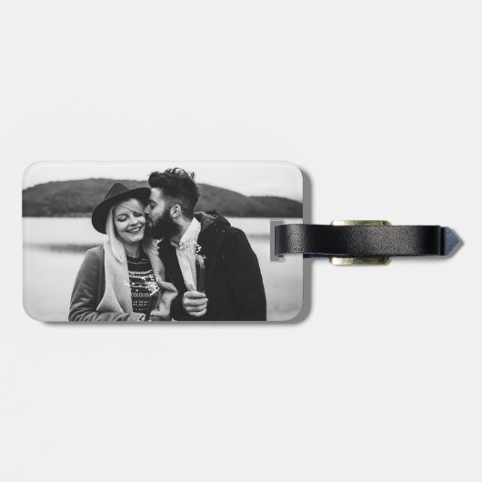 Elegant Mr en Mrs Photo Bagagelabel (Achterkant horizontaal)