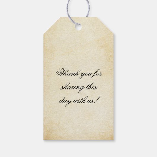 Elegant  Mr en Mrs Script Custom Monogram Cadeaulabel (Achterkant)