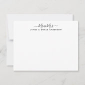 Elegant MR en MRS. Script Heart Wedding Passen get Notitiekaartje (Voorkant)