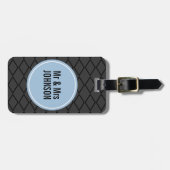 Elegant Mr. en Mrs. Travel bagagelabel voor koppel (Voorkant horizontaal)