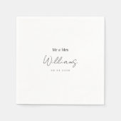 Elegant Mr. en Mrs. Weddings: Moderne Lettered Han Servet (Voorkant)