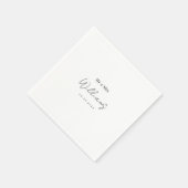 Elegant Mr. en Mrs. Weddings: Moderne Lettered Han Servet (Hoek)