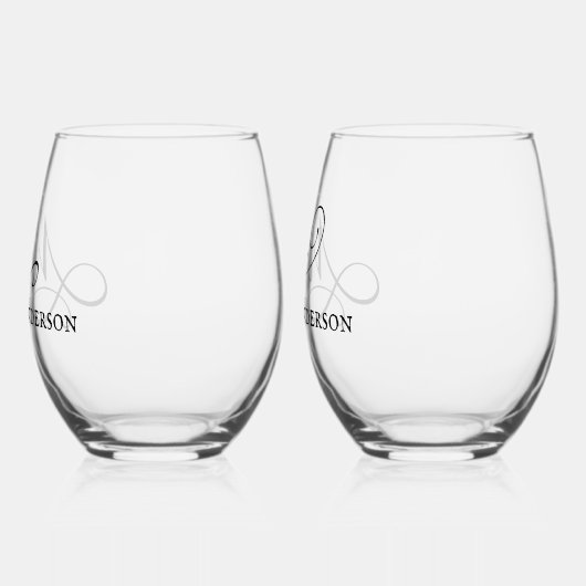 Elegant Mr en Mrs Wijnglas Zonder Voet (Links)