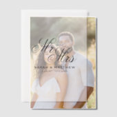 Elegant Mr & Mrs bruiloft logo custom papier Vellum Uitnodigingen (Offset (Koppel))