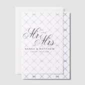 Elegant Mr & Mrs bruiloft logo custom papier Vellum Uitnodigingen (Offset (Uitnodiging))