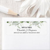 Elegant Mr & Mrs Bruiloft retouradres Etiket (Insitu)