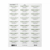 Elegant Mr & Mrs Bruiloft retouradres Etiket (Full Sheet)