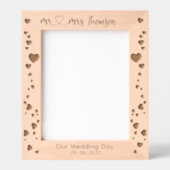 Elegant Mr & Mrs Heart Wedding Pas getrouwd Paar Gegraveerde Lijstjes (Voorkant)