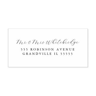 Elegant Mr. &Mrs. scripted design Zelfinktende Stempel
