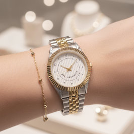 Elegant Mr & Mrs Watch, Custom Gift for Weddings Horloge