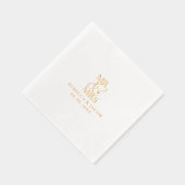 Elegant Mr & Mrs Wedding Gold Folie Servetten (Rechts)