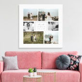 Elegant Mr & Mrs Wedding Photo Collage Canvas Afdruk (Insitu (Woonkamer))